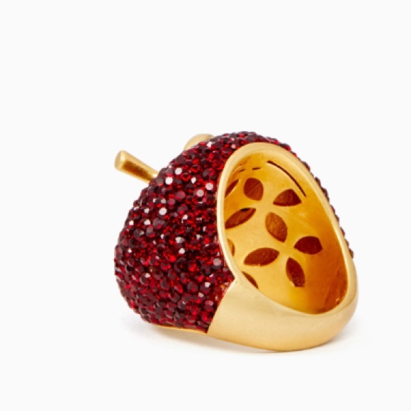 ❌SOLD❌NWT•Kate Spade•Crystal Apple Cocktail Ring - Picture 5 of 8